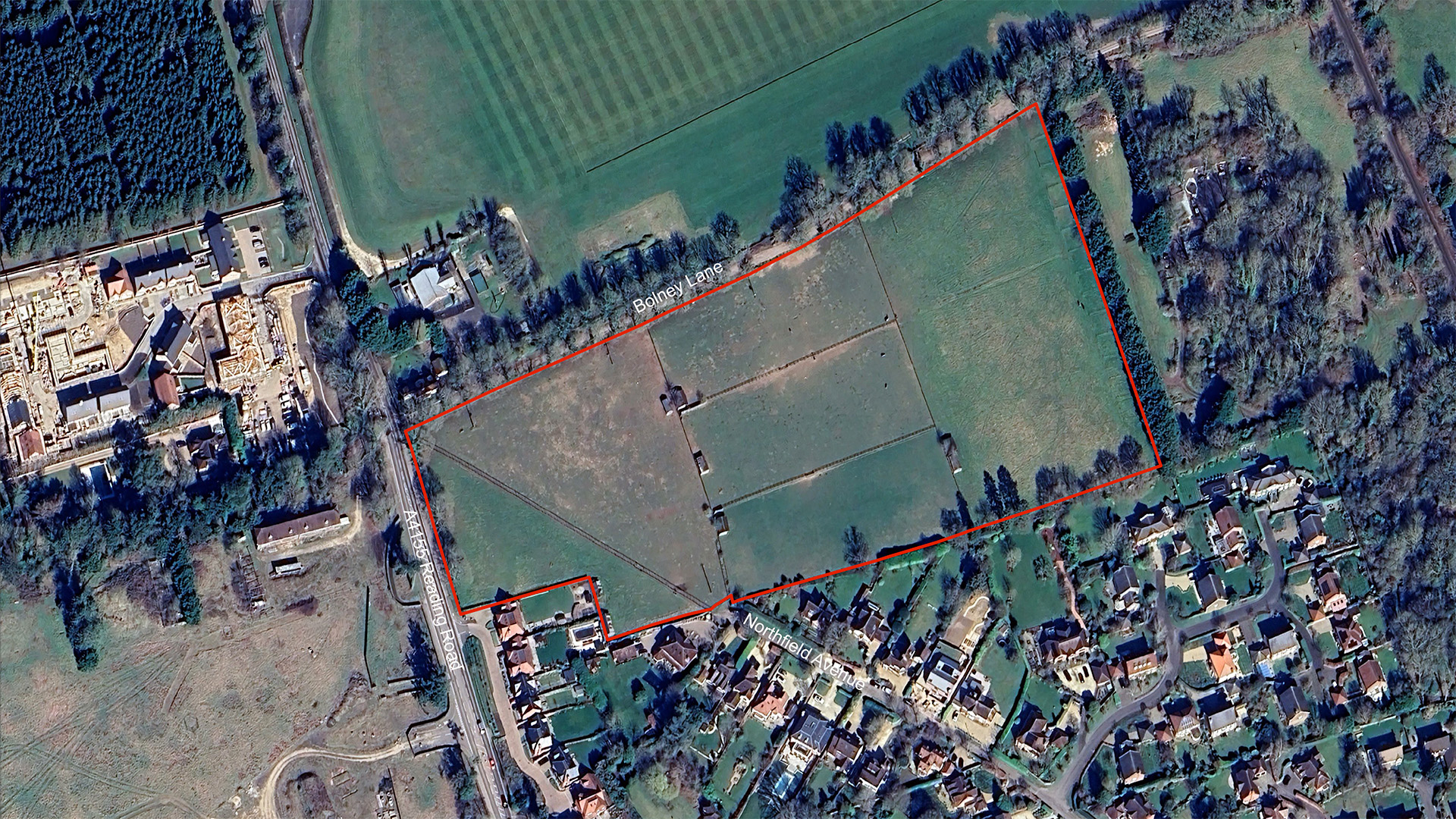 Lower Shiplake Aerial Site Boudary